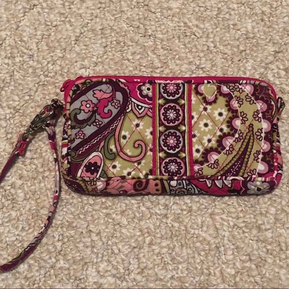 Vera Bradley Very Berry Paisley Wristlet